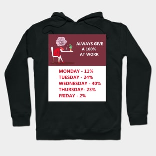 Always Give 100% At Work Hoodie